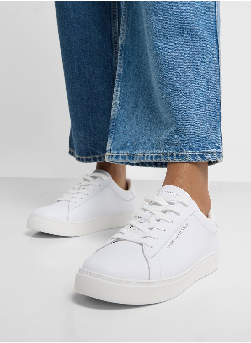 TOMMY HILFIGER Logo Detail Lace Up Low Top Sneakers  - Image 5