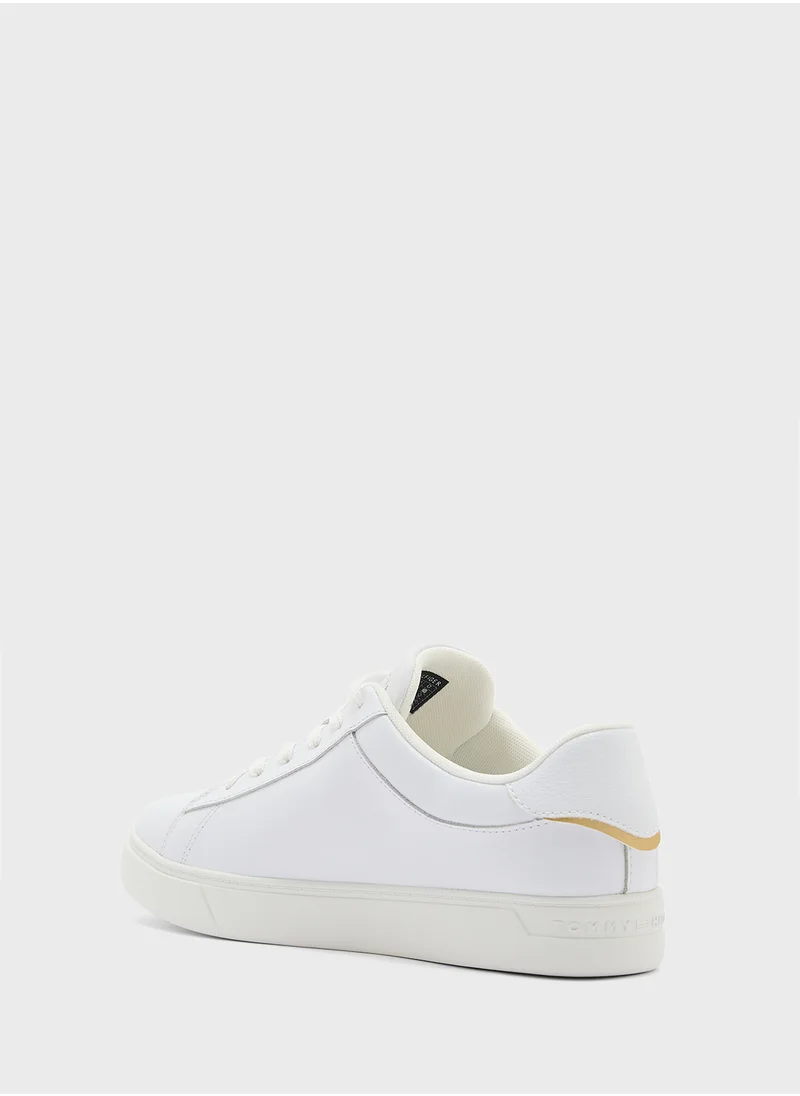 تومي هيلفيغر Logo Detail Lace Up Low Top Sneakers