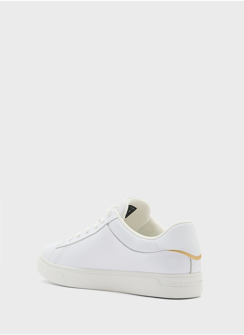TOMMY HILFIGER Logo Detail Lace Up Low Top Sneakers  - Image 2