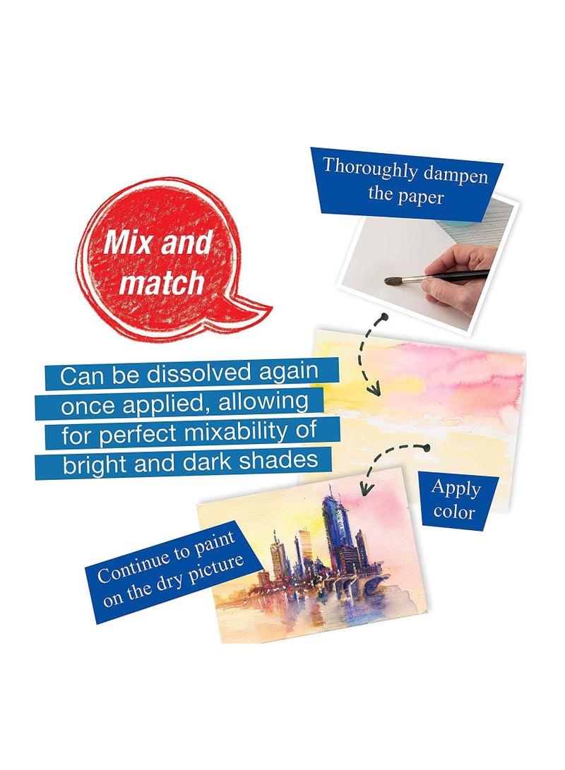 FABER-CASTELL أنابيب ألوان مائية مكونة من 12 قطعة مع لوحة ألوان - Image 4