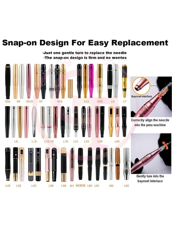 TgoBeauty 50pcs Permanent Makeup Tattoo Needle Cartridges Disposable T Shape Tattoo Needle for Digital Eyebrow/Lips/Eyeliner Tattoo Machine (0.18mm 1P) - Image 5