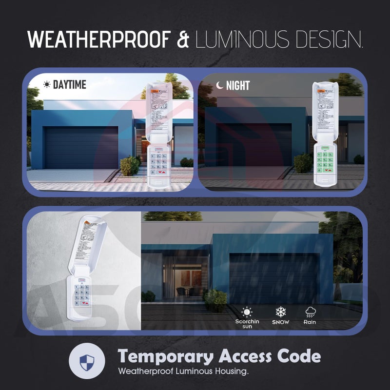 ASONPAO Genie Garage Door Opener Keypad GK-R, Wireless Keyless Intellicodeã€10 Year Warrantyã€‘ - Image 4