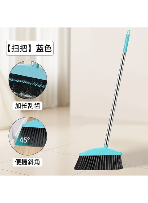Magic Broom and Dustpan Set for Hair Sweep Broom blue