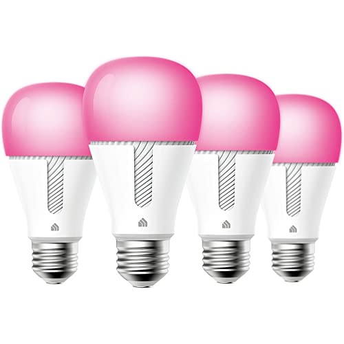 Kasa Smart Light Bulbs 1000 Lumens High Brightness 16M Color Changing Dimmable Smart WiFi Light Bulb Compatible with Alexa and Google Home A19 24GHz WiFi only No Hub Required KL1354Pack - Image 1