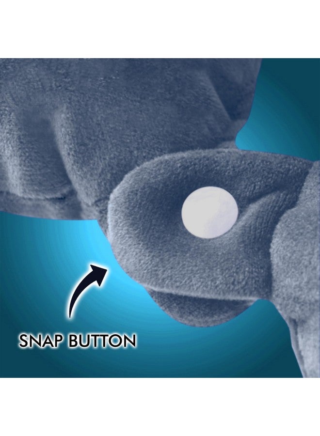 GREELI Cotton Blend Neck Pillow for Travelling Luxurious Airplane Travel Pillow Head Rest Neck Holder Pillow Combo with Premium Eye Mask & 5 Years Warranty, Grey - Image 5