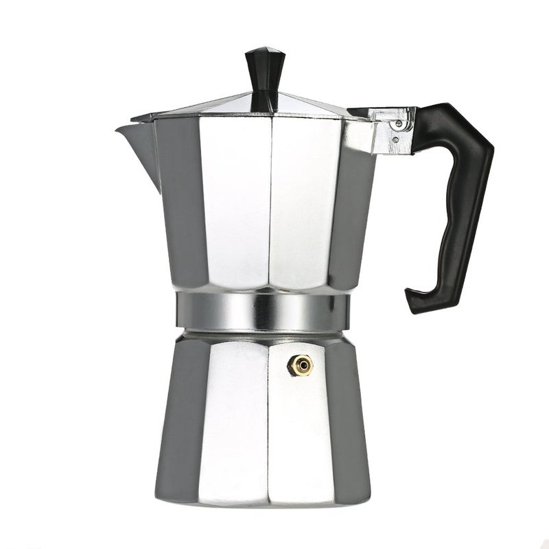 6-Cup aluminum Espresso Percolator Coffee Stovetop Maker Mocha Pot - Image 1