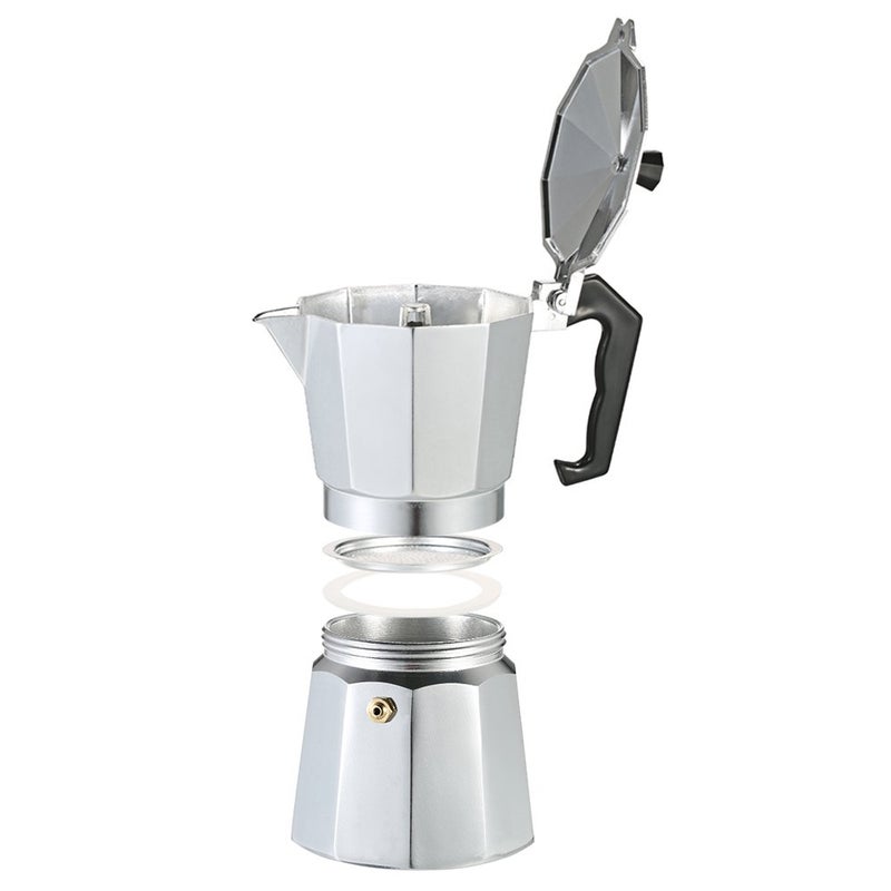 6-Cup aluminum Espresso Percolator Coffee Stovetop Maker Mocha Pot - Image 4