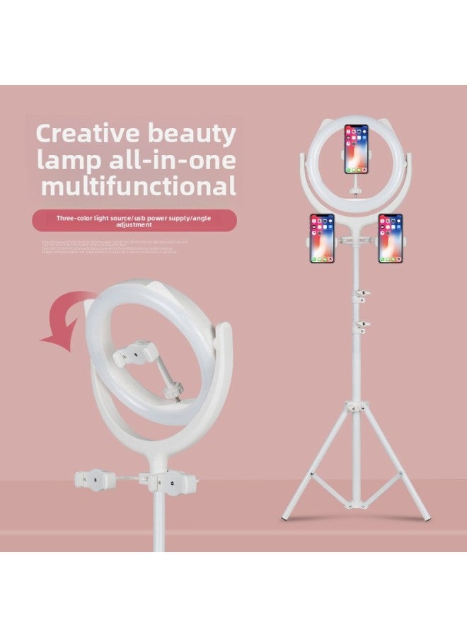 Mobile Phone Bracket Multi-position Live Broadcast Tripod Floor Video Fill Light Thermometer Support Frame Wholesale-Specifications:White 1.6m Bare Rack  - Image 1