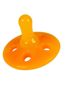 Baby Shusher Baby Shusher Pacifiers | 6pk of Soft Silicone Pacifiers | Hospital-Grade Silicone | Ventilated to Reduce Chafing | Baby Essentials for 0-6 Months Old | BPA & Latex Free | Orange/Clear  - Image 3