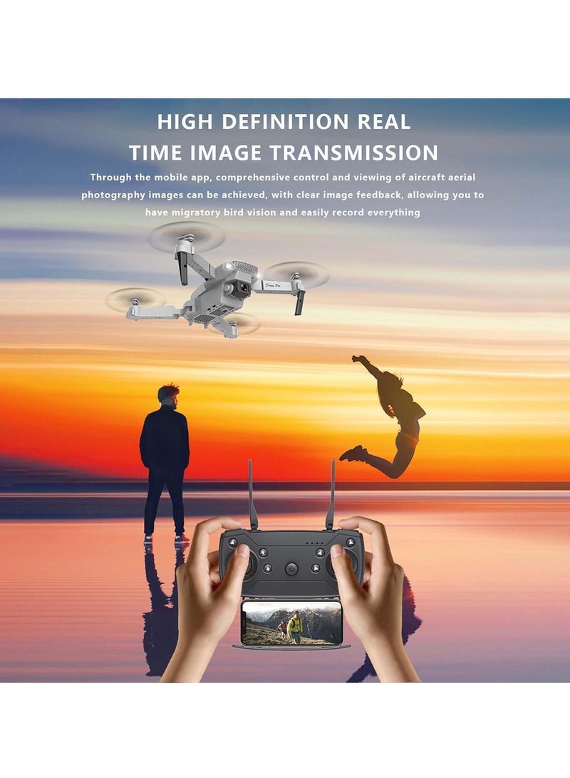 RaboS E88 Drone with 4K Camera WiFi FPV 1080P HD Dual Foldable RC Drone Altitude Hold Headless Mode Visual Positioning Auto Return App Control Multicolor Single Battery - Image 4