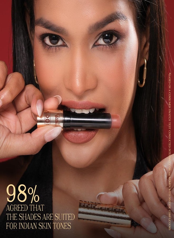 Glam 21 Glam21 Adore Creamy Matte Lipstick for Women, 3.5gm | Smudge & Transfer Proof | Intense Color & Bold Finish | Smooth & Light Weight | Up to 12H|Champagne Nude - Image 5