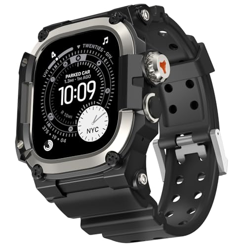 Delidigi Rugged Case with Band for Apple Watch Ultra 3/2/1 (49mm)-Military Grade Shockproof Protection, Lightweight Tactical Strap for Men-Includes Reinforced Metal Bumper Cover (No Screen Protector) - Image 1
