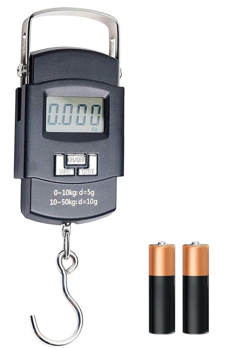 UrbanBite Weight Machine for Luggage 50kg Weighing Scale Electronic Portable Digital LED Screen Luggage Weight Scale for Home Shop Traveling Suitcase Cylinder Hanging Scale machine With Free Batteries - Image 1