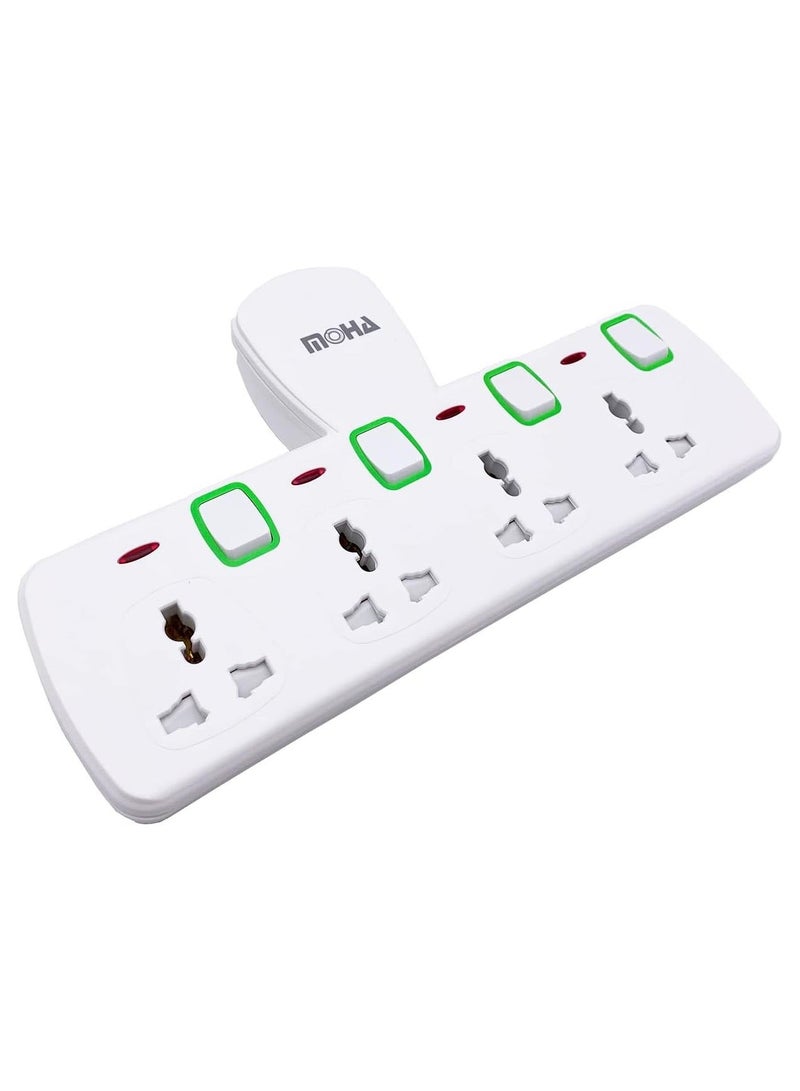 Moha 4-Outlet Power Extension Adapter (UK Plug Type) – Compact 4-in-1 Multi-Plug Wall Extender for Kitchen, Bedroom, Office, Travel – Universal Socket Compatibility - Image 3