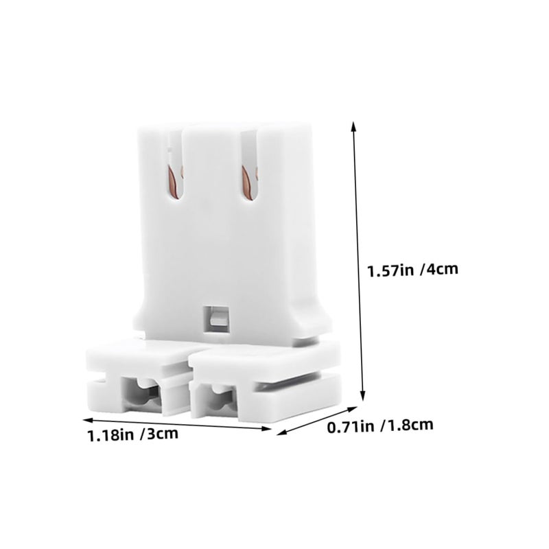 UKCOCO 12pcs Fluorescent Tube Light Socket Holder Tube Light Bracket for Home Offices Led Lamp Socket Holder Easy Installation - Image 2