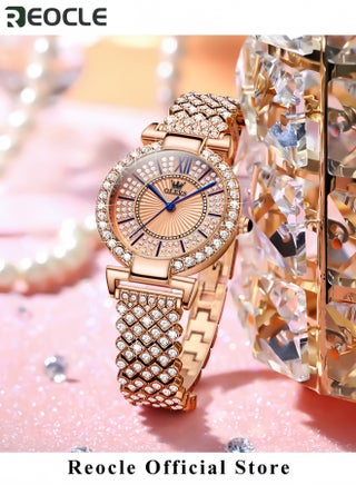 Women's Luxury Wrist Watch Fashion Giltter Sparkle Bling Designed Quartz Precision with Roman Digital Dia for Women - view 3