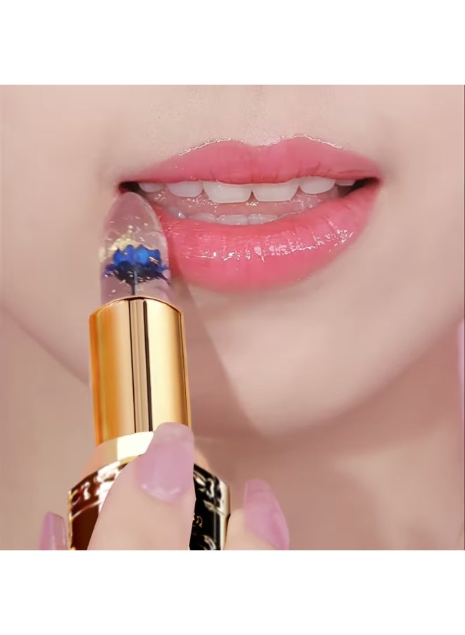 LANGMANNI 3-Piece Flower-Shaped Gel Lipstick - Temperature-Sensitive Color Changing, Moisturizing and Non-Sticky, 3 Shades, Hydrating and Fade-Resistan - Image 3