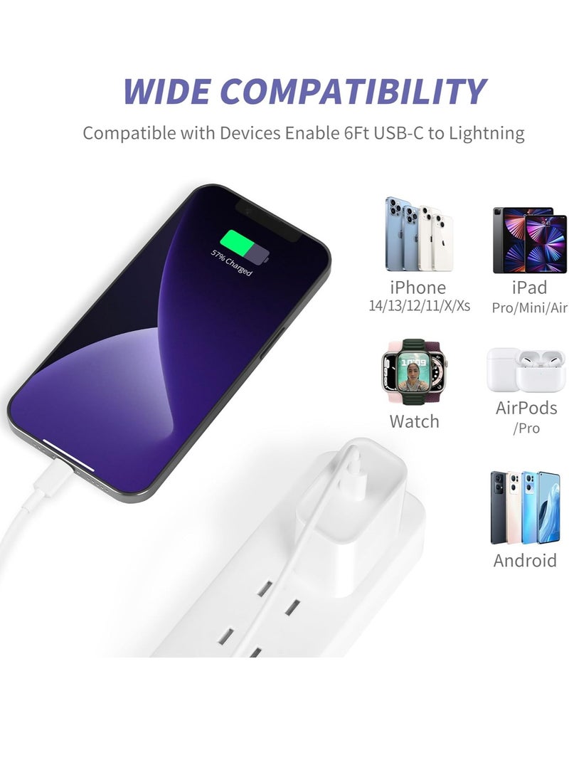 ELTRAZONE - i.Phone Charger Fast Charging,[MFi Certified] 2Pack 20W Type C Fast Charger Block with 6FT USB C Charger Cable Compatible for i.Phone 14/13/12/11 Pro Max/11/Xs Max/XR/X,i.Pad,AirPods Pro - Image 1