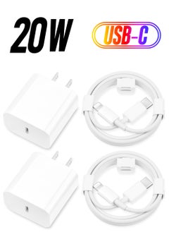 i.Phone Charger Fast Charging,[MFi Certified] 2Pack 20W Type C Fast Charger Block with 6FT USB C Charger Cable Compatible for i.Phone 14/13/12/11 Pro Max/11/Xs Max/XR/X,i.Pad,AirPods Pro