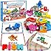 Vanmor Wooden Vehicle Alphabet Puzzle for Toddlers Traffic ABC Letter Sight Words Matching Game with 52 Blocks and Flash Cards Montessori Spelling Game Learning Toys Easter Basket Stuffers for Kids - Image 2