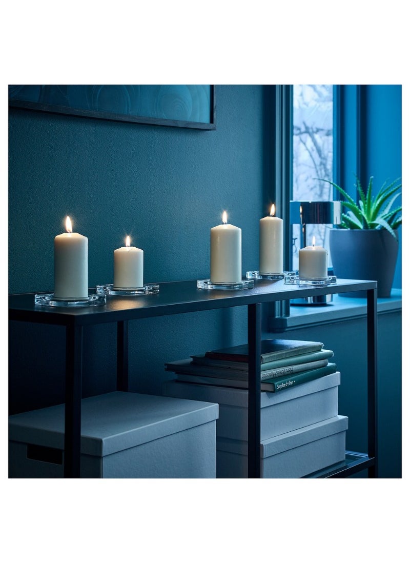 Unscented Block Candle Set, Natural, 5-Pack, Various Sizes