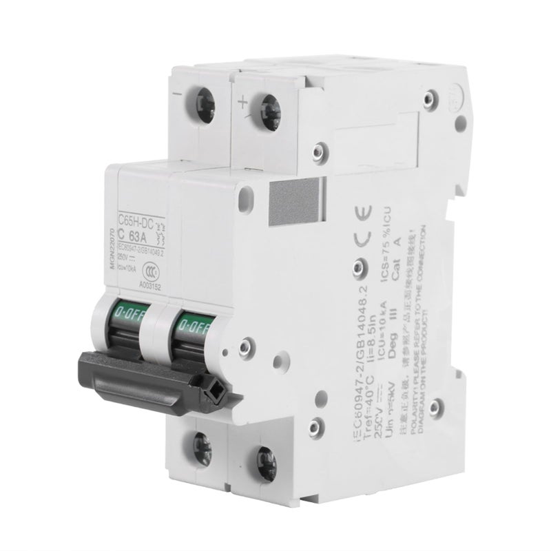 38A DC Miniature Circuit Breaker 10kA B C Trip Din Rail Mount For Solar Panel Grid System 63A - Image 2