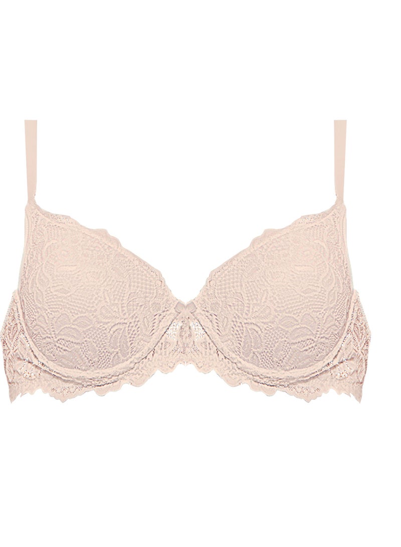 Dadoush Bra Women's Lined with lace Embroidery Distinctive Transparent Back Strap Bush Up Strap For Women With Elegant Design - Image 1