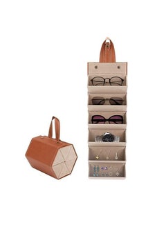 Generic Multipurpose Sunglasses Organizer Case – 5-Slot Eyeglass Storage Box for Men & Women, Travel Pouch (Multicolor, 1 Pc)  - Image 1