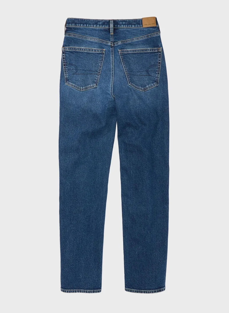 American Eagle High Rise Baggy Straight Jeans