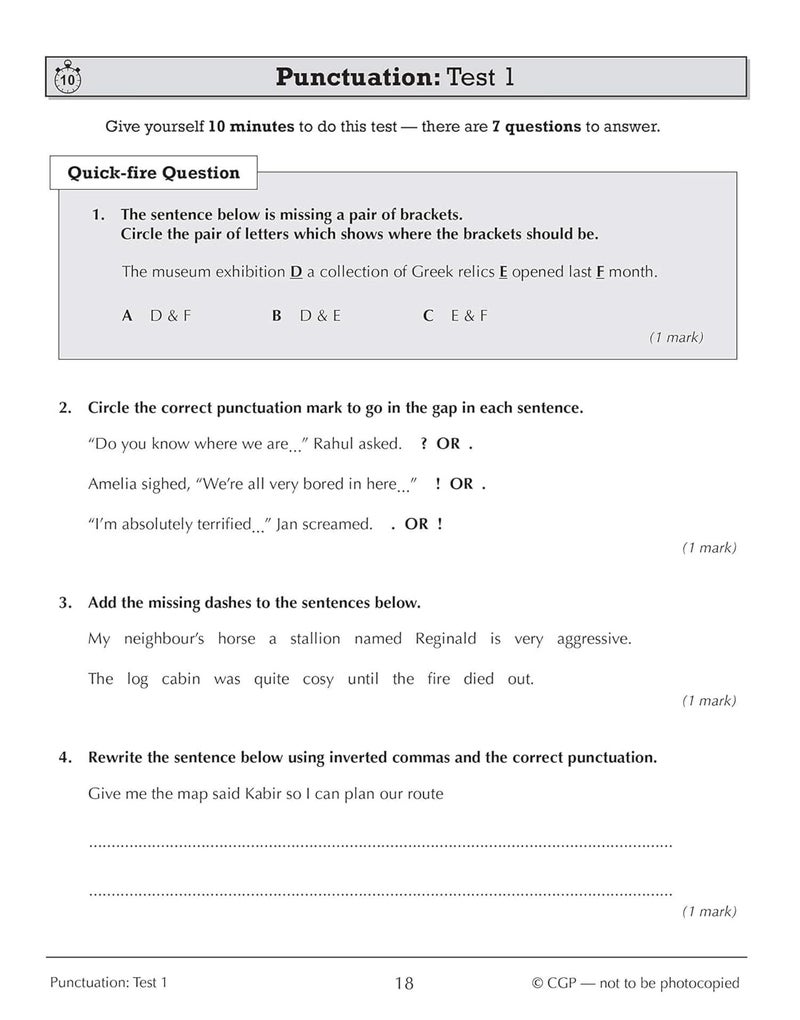 اختبارات التهجئة وعلامات الترقيم والقواعد لمدة 10 دقائق تشمل الإجابات - غلاف ورقي - Image 5