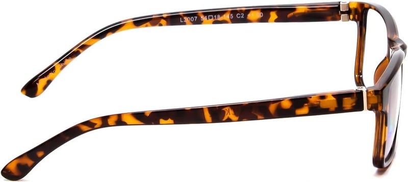Calabria L2007 Full Rim Reading Glasses [Tortoise Havana/0.25 Lenses] Rectangular Eyeglasses for Men & Women | Trendy Modern Eyewear for Fashion, Reading, Travel | Vision Reading Glasses - Image 4