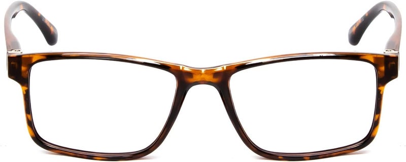 Calabria L2007 Full Rim Reading Glasses [Tortoise Havana/0.25 Lenses] Rectangular Eyeglasses for Men & Women | Trendy Modern Eyewear for Fashion, Reading, Travel | Vision Reading Glasses - Image 3