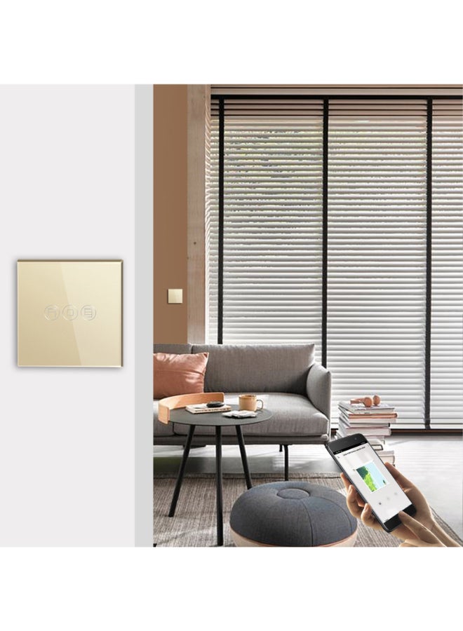 دع التقنية مفتاح شتر النوافذ الذكي مدعوم بالتحكم عن بعد - ذهبى - Image 4