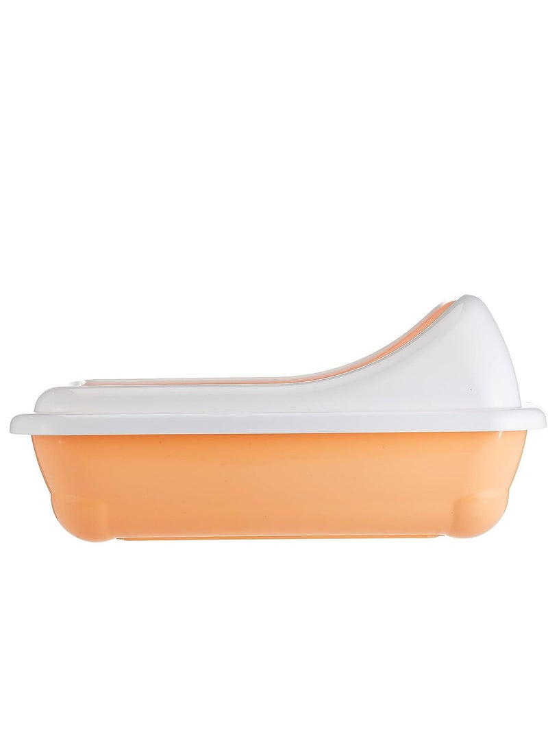 MP Bergamo Birba Modern Design Cat litter Tray With Rim Orange - Image 2