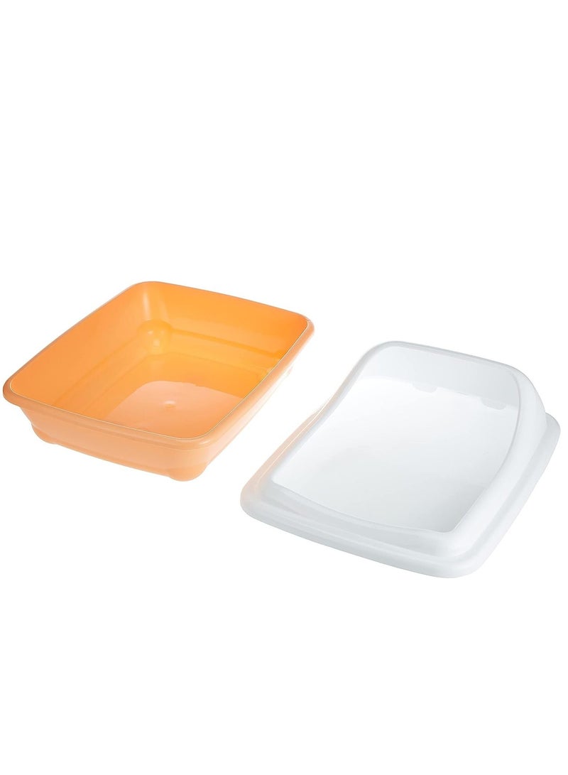 MP Bergamo Birba Modern Design Cat litter Tray With Rim Orange - Image 3