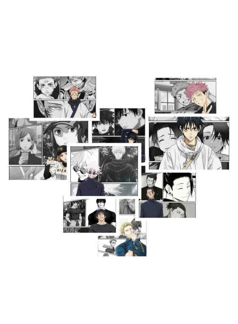 مجموعة 9 قطع من ملصقات أنمي جوجوتسو كايسن، طباعة فنية لحائط مقاس 21x30 سم وجهين، ملصق أنمي لطيف لتزيين غرفة النوم والمهجع - Image 1