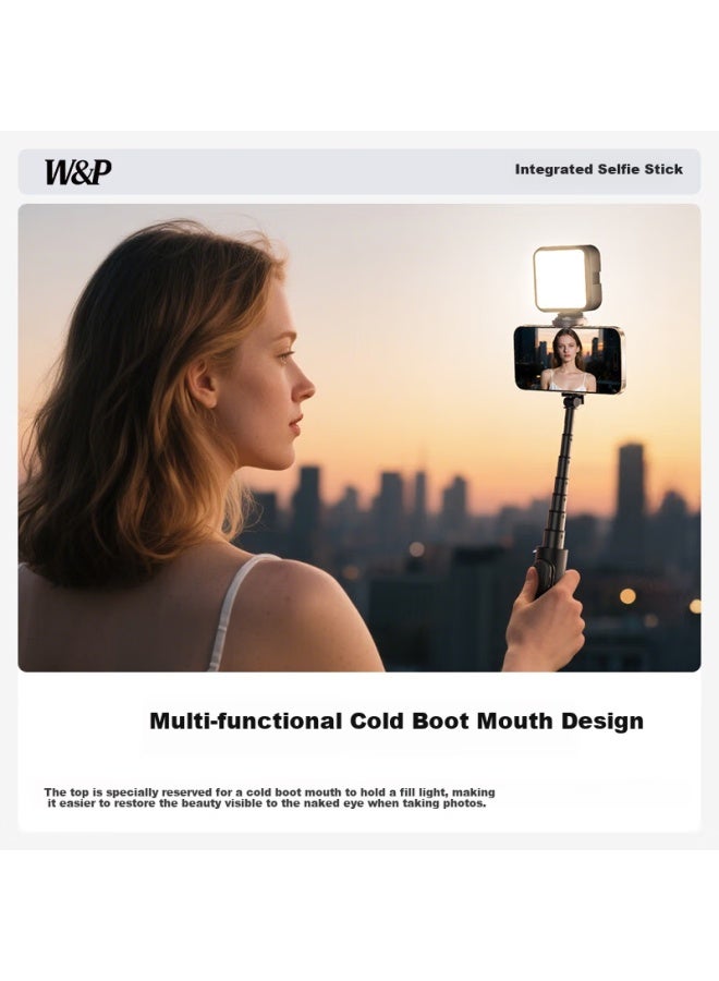 WP W&P Selfie Stick Tripod With Stabilizer Gimbal 360° Rotation Multi-Functional Floor Stand Mobile Phone Holder Shooting Handheld Travel Artifact Portable Bluetooth Wp For Apple Xiaomi - Image 3