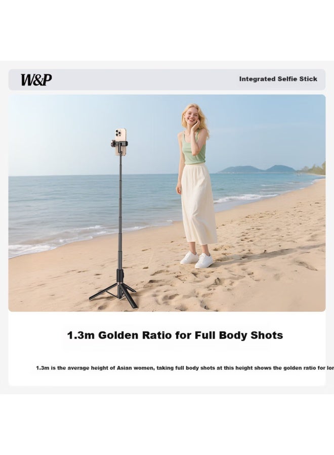 WP W&P Selfie Stick Tripod With Stabilizer Gimbal 360° Rotation Multi-Functional Floor Stand Mobile Phone Holder Shooting Handheld Travel Artifact Portable Bluetooth Wp For Apple Xiaomi - Image 4
