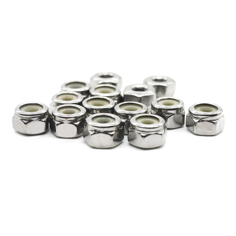 Fullerkreg #10-24 Hexagon Nylon Locking Nuts (100 Pack) - A2 Stainless Steel - - Image 4