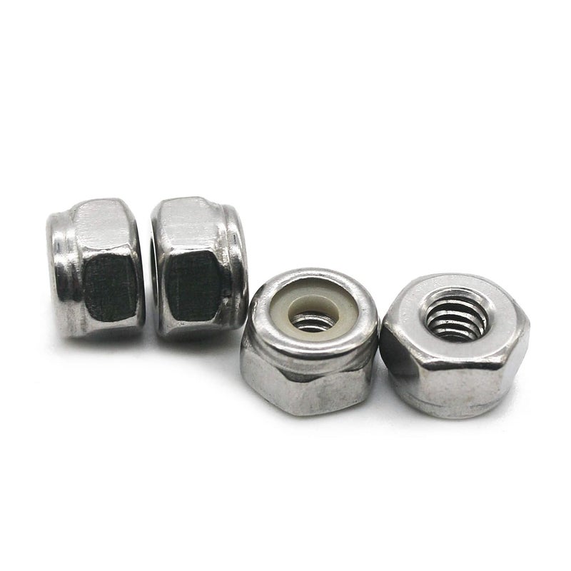 Fullerkreg #10-24 Hexagon Nylon Locking Nuts (100 Pack) - A2 Stainless Steel - - Image 1