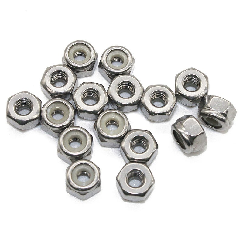 Fullerkreg #10-24 Hexagon Nylon Locking Nuts (100 Pack) - A2 Stainless Steel - - Image 3