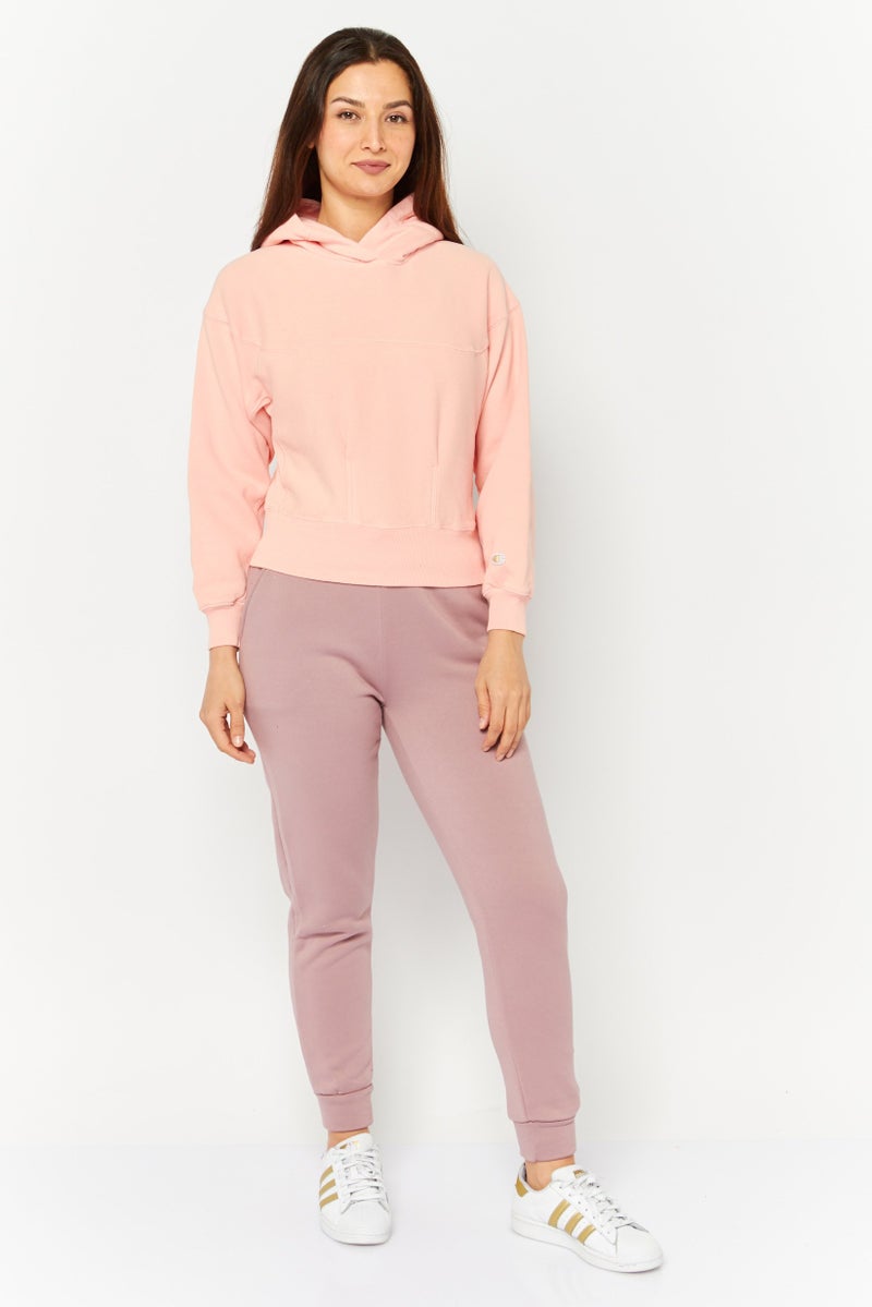 Champion ملابس رياضية نسائية بأكمام طويلة مناسبة، خارجية، بلون كورال وردي - Image 2