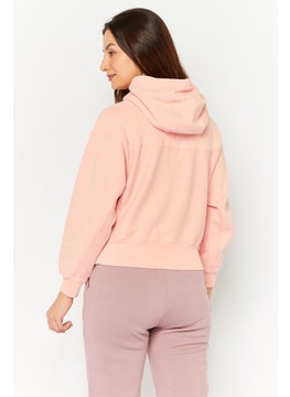 Champion Women Sportswear Fit Long Sleeve Outdoor Sweatshirts, Coral Pink  - Image 4