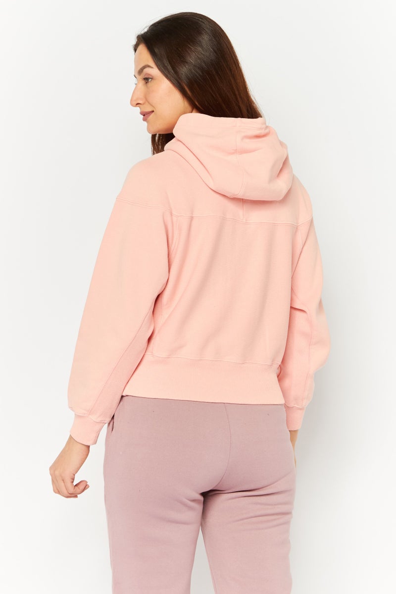 Champion ملابس رياضية نسائية بأكمام طويلة مناسبة، خارجية، بلون كورال وردي - Image 4