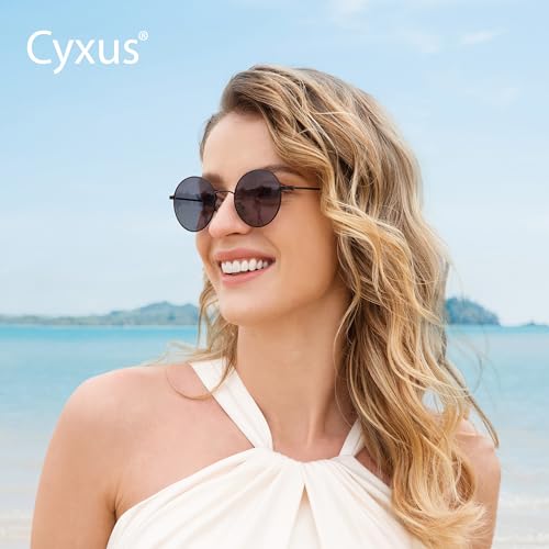 Cyxus Blue Light Blocking Glasses for Men and Women Vintage Round Metal Frame Computer Glasses Anti Blue Light Eyeglasses for Gaming Reading Office Digital Screen Protection Photochromic Black - Image 3