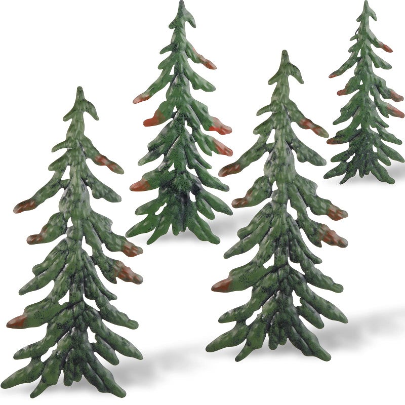 Jetec 4 Pieces Pine Tree Wall Decor Metal Pine Tree Metal Wall Art Decor for Outdoor Living Room Bedroom Home Office Farmhouse CabinGreen 