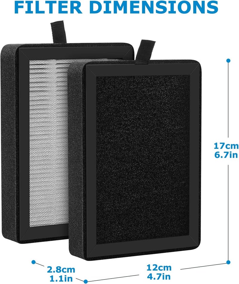 isingo 6 عبوات فلتر بديل LV-H128 متوافق مع أجهزة تنقية الهواء LEVOIT LV-H128 / PUURVSAS (HM669A) / ROVACS (RV60)، فلتر 3 في 1 لفلتر استبدال LV-H128-RF - Image 5