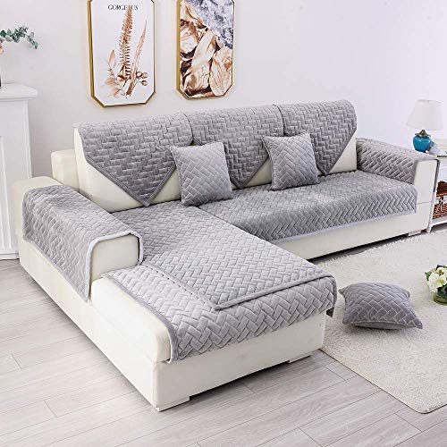 TEWENE TEWENE Couch Cover Sofa Cover Couch Covers Sectional Couch Covers EasyInstallation Sofa Slipcover for Dogs Cats Pet Love Seat Light Grey 28x82Only 1 PieceNot All Set 