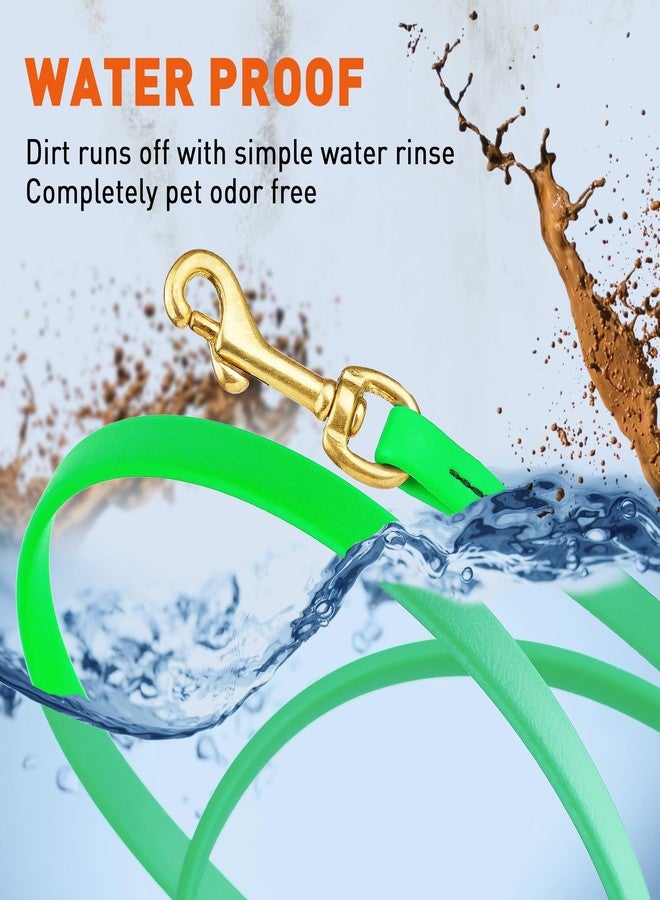 فايبر طوق كلاب فايبر K9 بيوثين المقاوم للماء للتدريب على التتبع، مناسب لكلاب شوتزهوند الرياضية والبحثية - حبل طويل مقاوم للروائح مع مشبك نحاسي صلب، مناسب للجراء المتوسطة والكبيرة، 1/2 بوصة × 15 قدمًا، لون أخضر استوائي - Image 4