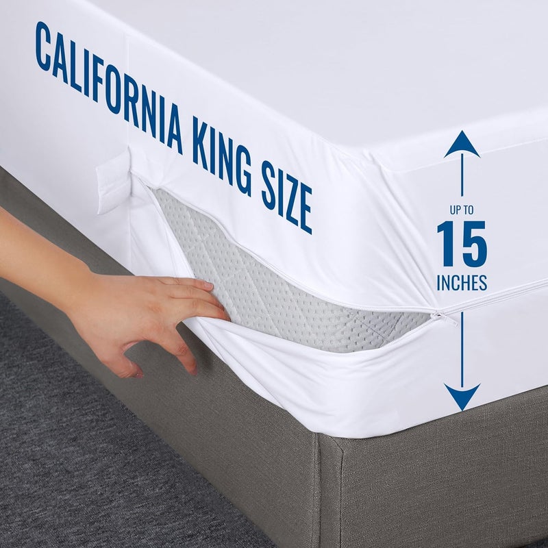 Utopia Bedding Waterproof Mattress Protector California King Size  Zippered Mattress Encasement Bed Bug and Dust Mite Proof  Absorbent Six-Sided Mattress Cover - Image 4